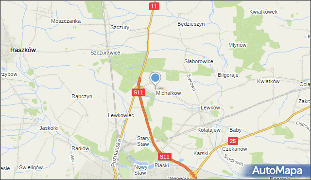 mapa Michałków, Michałków na mapie Targeo